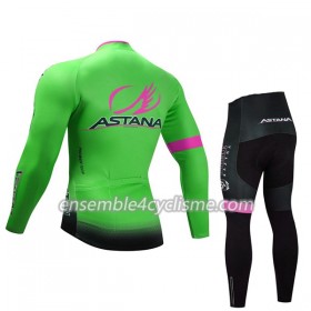 Tenue Maillot M/L + Collant Long 2017 Astana Pro Team Enfant N002